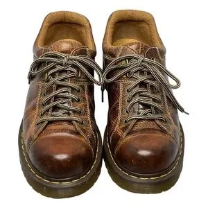 VINTAGE DR. MARTENS Chunky Distressed Brown Leather Steel Toe Shoes Men\'s 10M Dr. Martens | Shoes | Vintage Dr Martens Chunky Distressed  main image 3